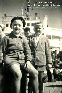 1954 X Larrazet et Montgobert sur le bateau